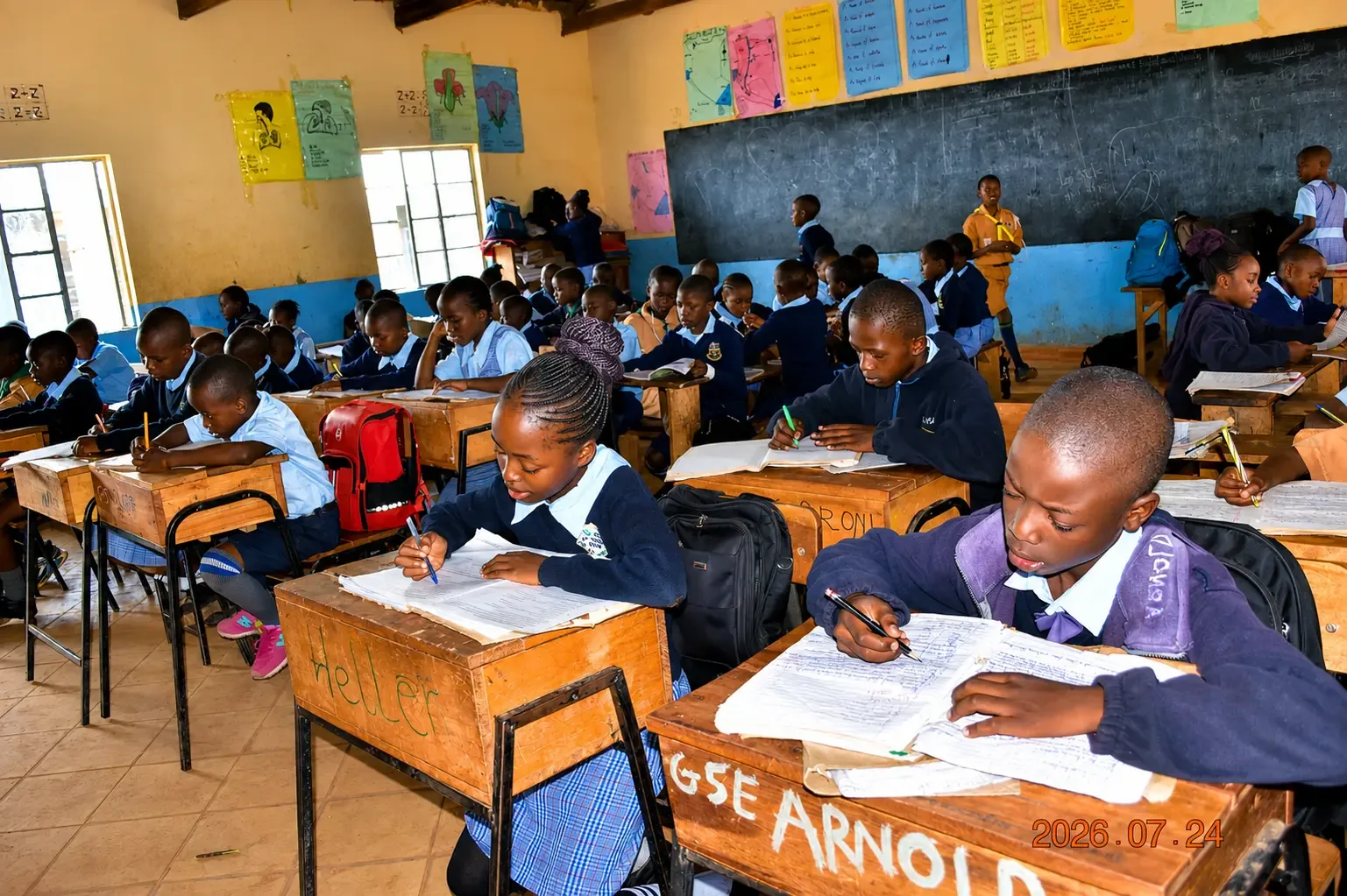 Learners sitting an examination