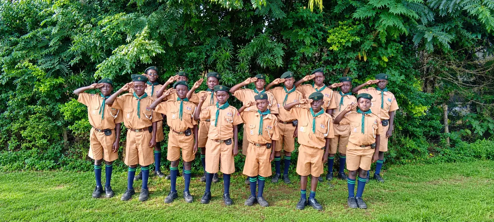 Boy scouts on parade