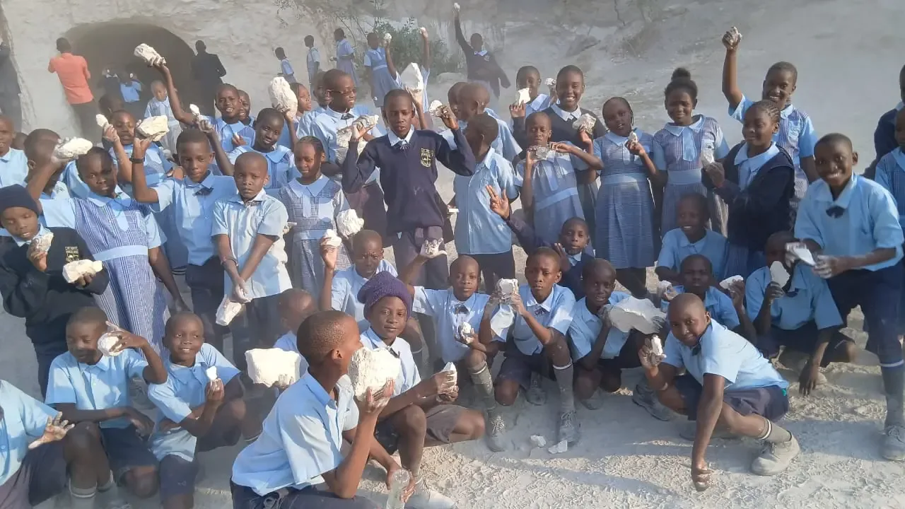 Learners on a geology field trip